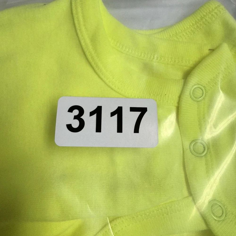 Carter's 'The Original Bodysuit' Sleeveless Infant Size 3 Months Neon Yellow